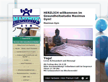Tablet Screenshot of maximus-gym.com